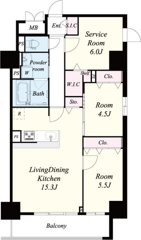ル・マージュ新町 間取り図