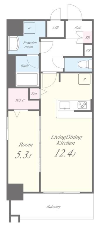パークゲート栄白川 間取り図