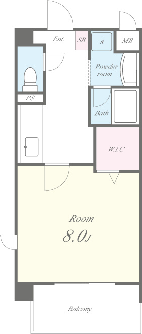 カーサ・ヴィヴァーチェ 203号室 間取り