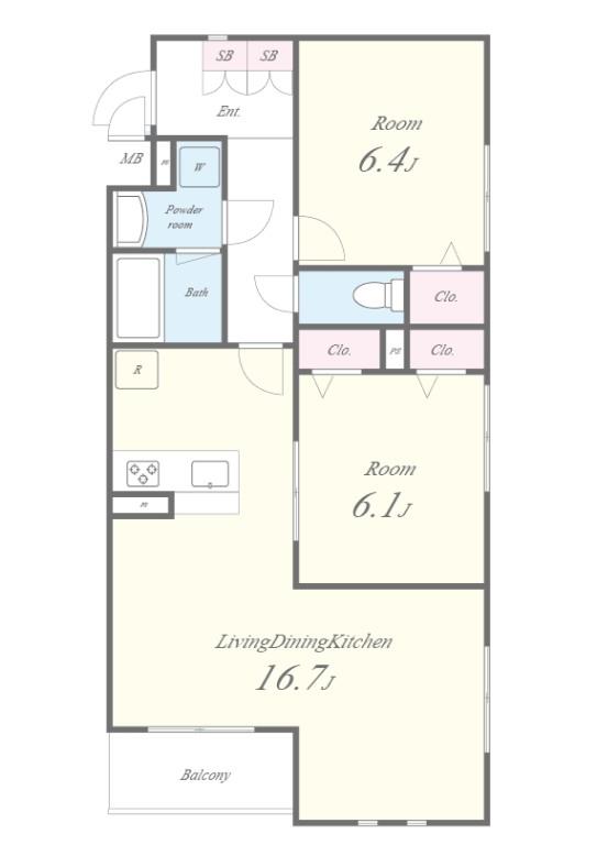 カーサク 芥川 間取り図