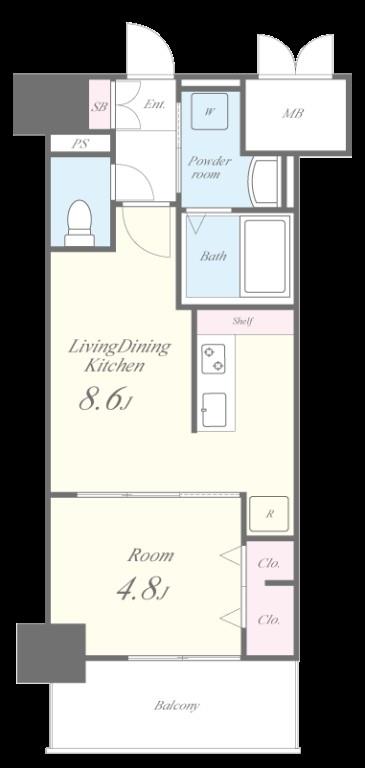エスペランサ大橋Ⅱ 間取り図