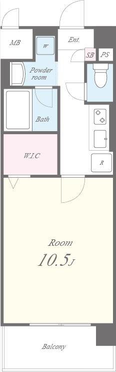 ルミナスビラ石橋 202号室 間取り