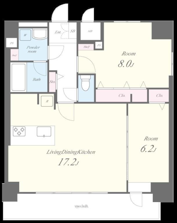 ロータス・ガーデン城南 間取り図