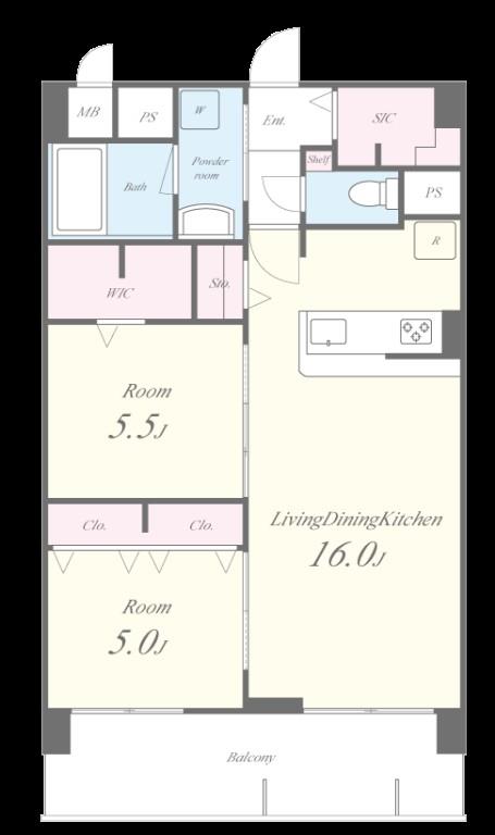 エクセルハイム東灘 104号室 間取り