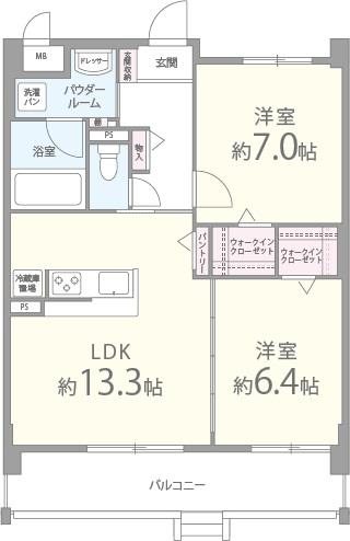セレステ ユノ 105号室 間取り