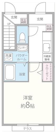 オアシスアイ 101号室 間取り