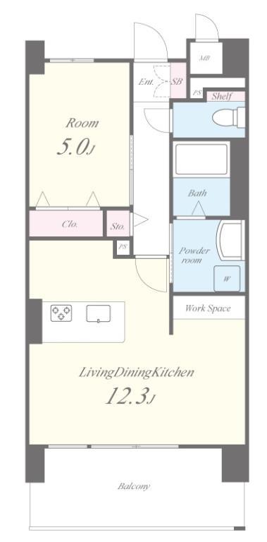 felice vita(フェリーチェ ヴィータ) 502号室 間取り