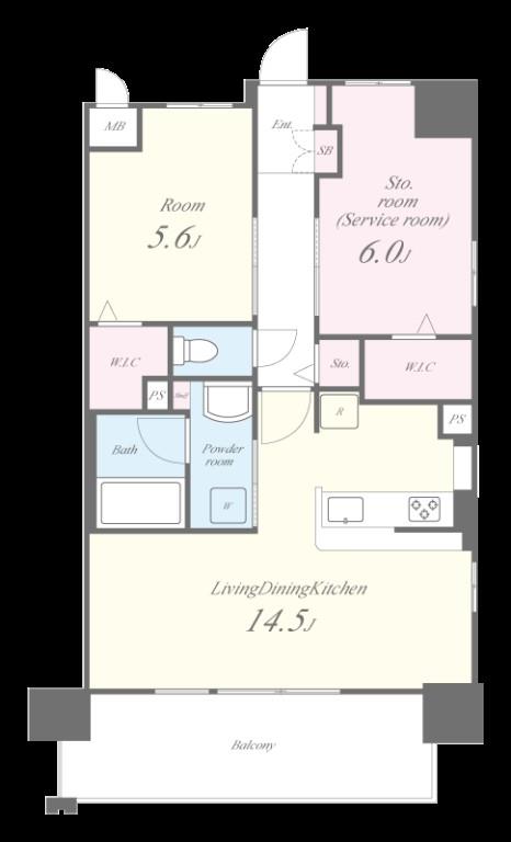 ベイ・グランデ弁天町 1005号室 間取り