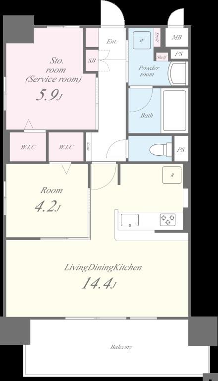 ベイ・グランデ弁天町 601号室 間取り