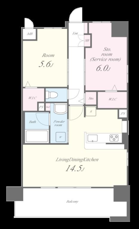 ベイ・グランデ弁天町 805号室 間取り