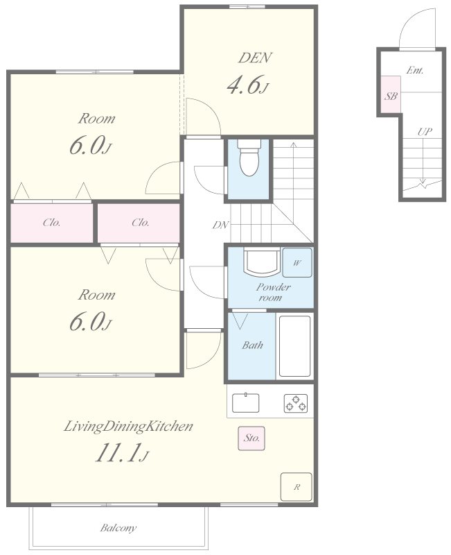 アーバン新家 間取り図