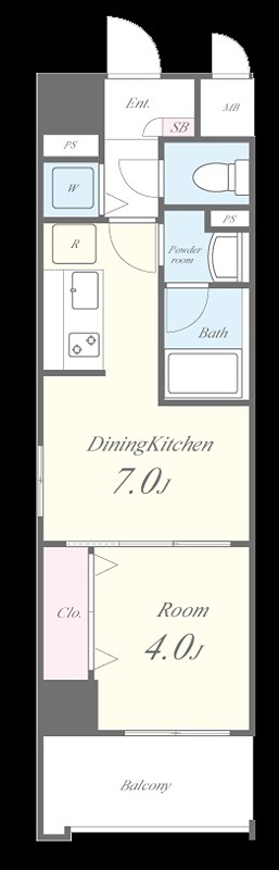 アグレアーブル(天王寺区) 206号室 間取り