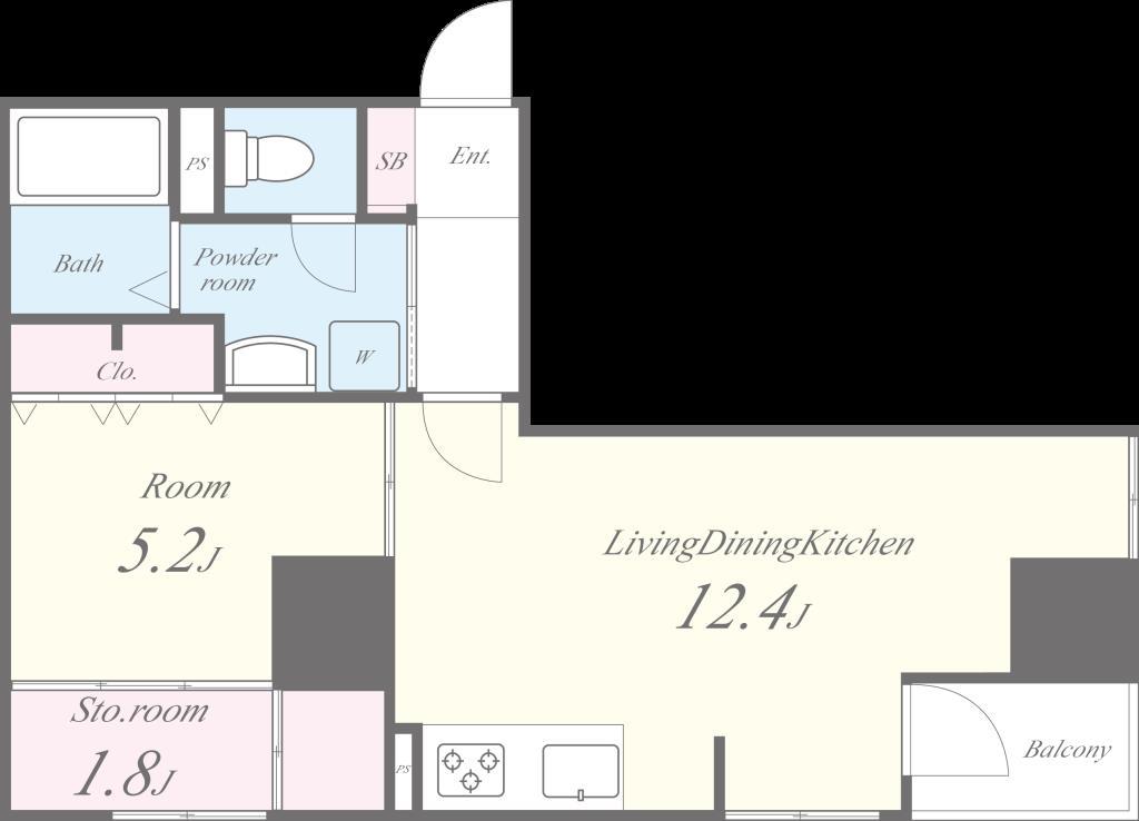 AP L-tage西新 間取り図