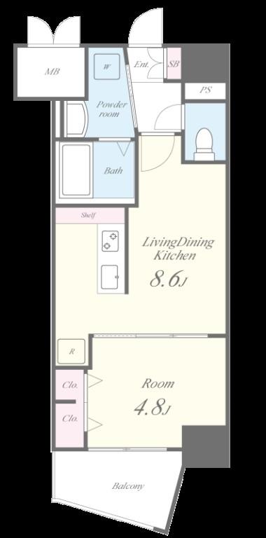 エスペランサ大橋Ⅱ 間取り図