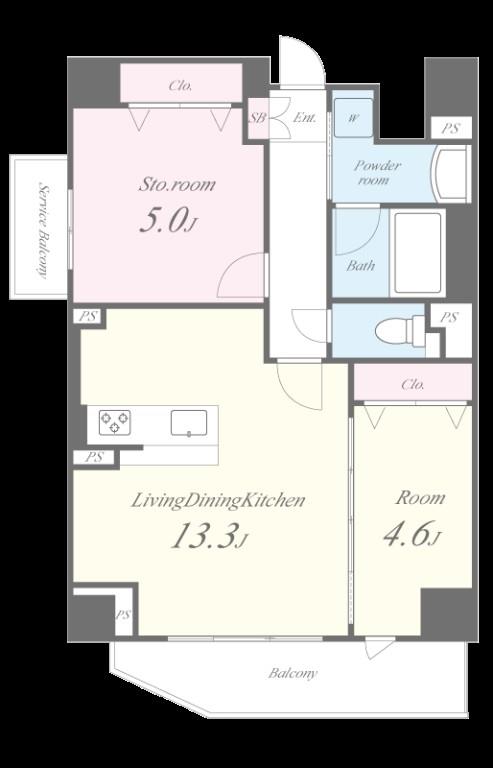 フォレスタ櫻 201号室 間取り