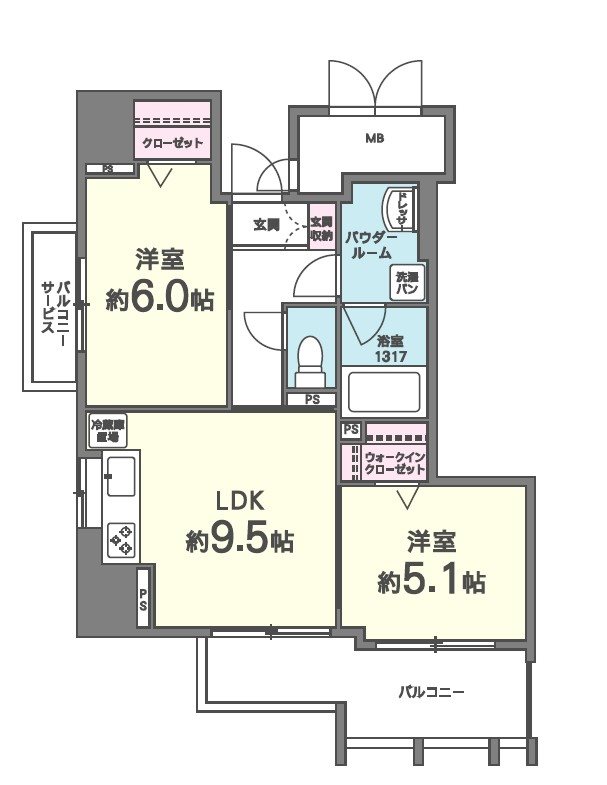T.Y天六 間取り図