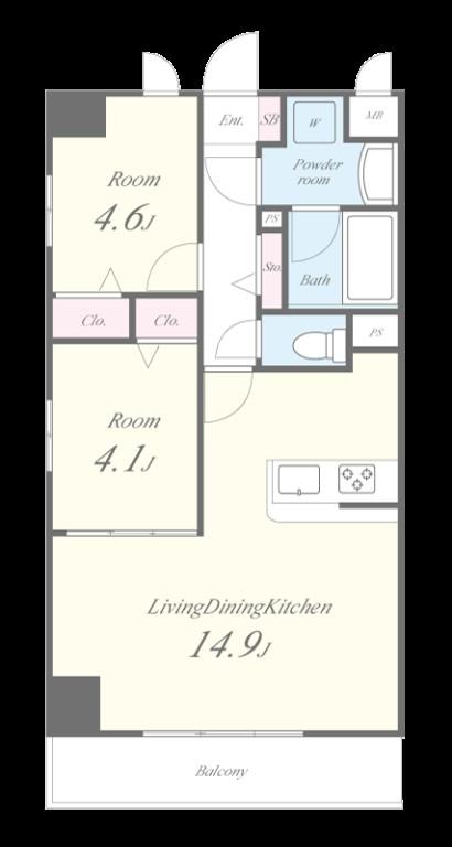 BELAIR川口元郷 間取り図