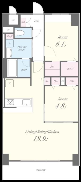 レヴィスタ名東 間取り図