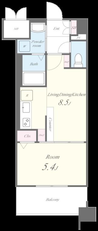 Caisse大橋 (ケイスオオハシ) 間取り図