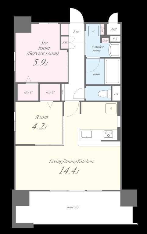 ベイ・グランデ弁天町 901号室 間取り