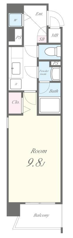 グランシャリオモア 103号室 間取り