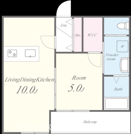 グランパシフィック長橋スクエア 103号室 間取り