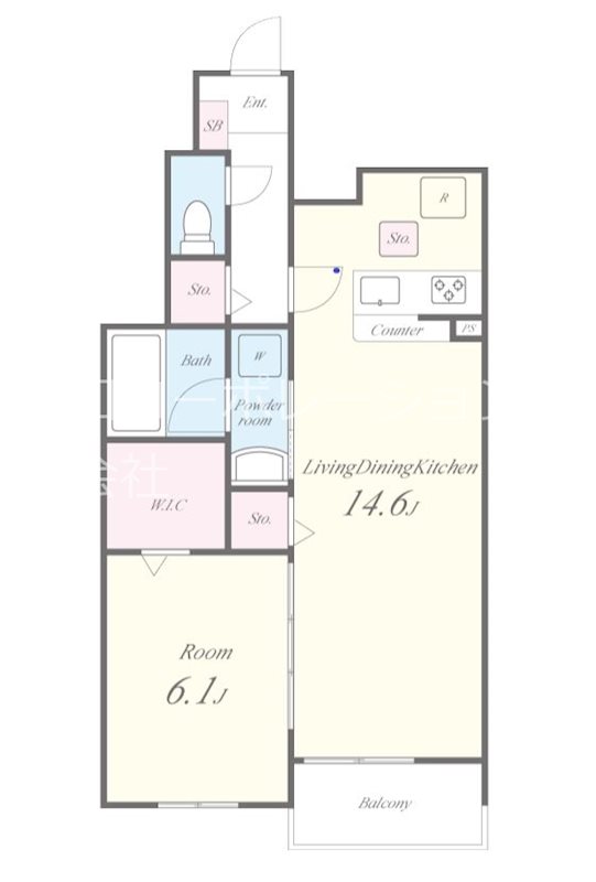 アーサー住之江 103号室 間取り