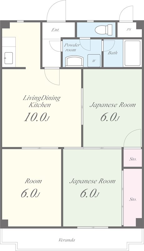 コスモハイツ西川 間取り図