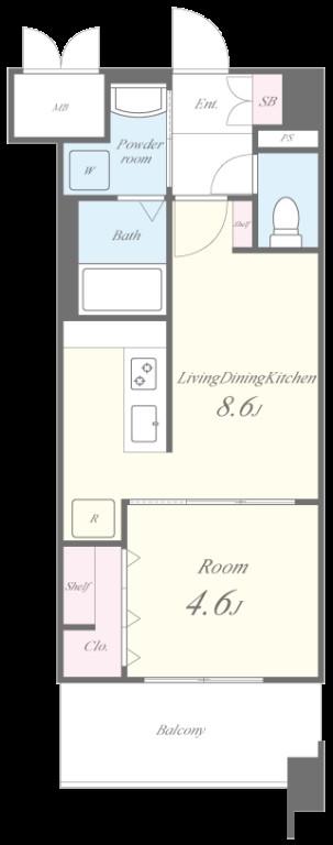 Caisse大橋 (ケイスオオハシ) 間取り図