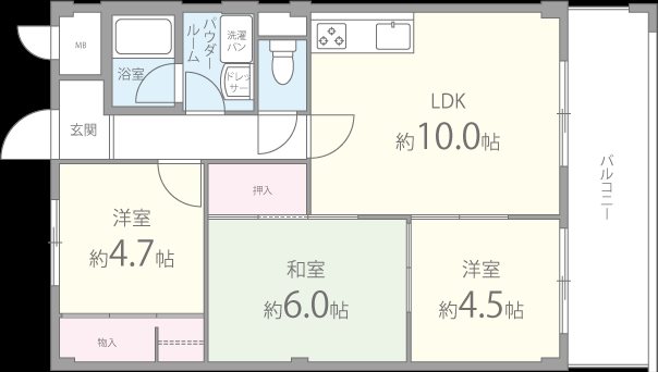 ディアコート藤井寺 間取り図