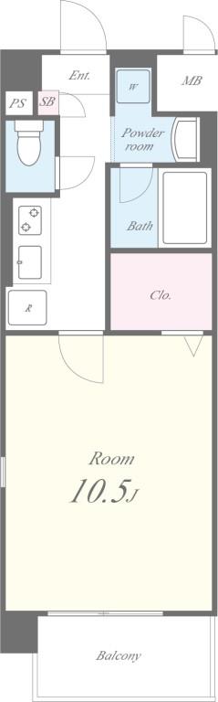 ルミナスビラ石橋 301号室 間取り