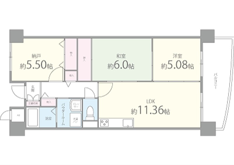 グリーンサイド鶴見 間取り図