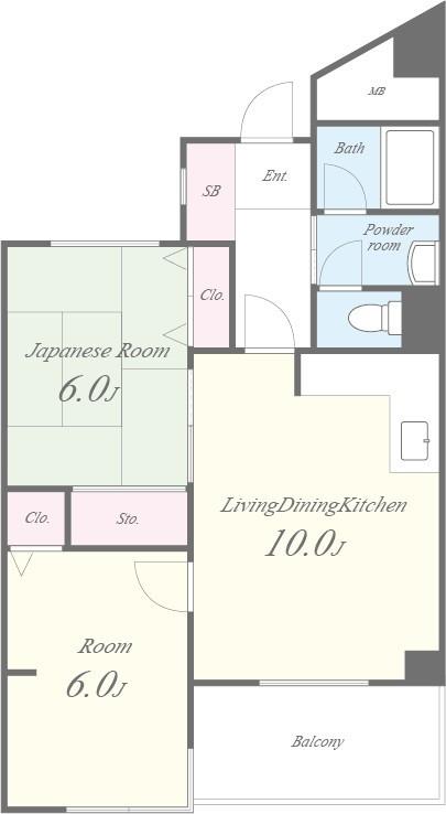 京福茨木ビル 502号室 間取り