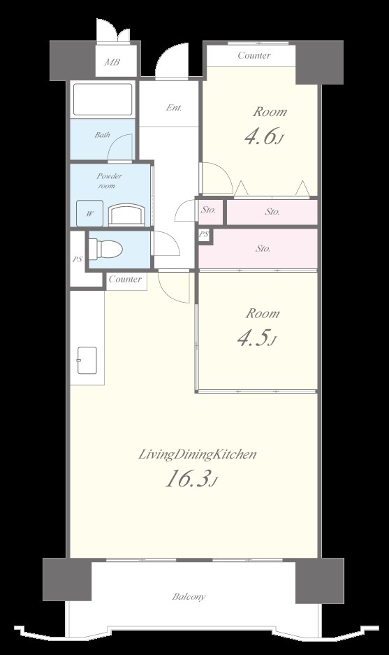 グレイスコート上本町 間取り図