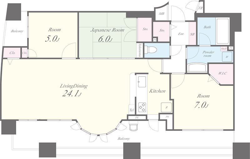 セレッソコート南千里佐竹台グランヒルズ 間取り図