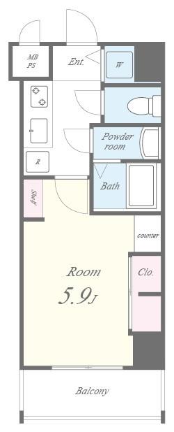 プラムハウス日本橋 間取り図
