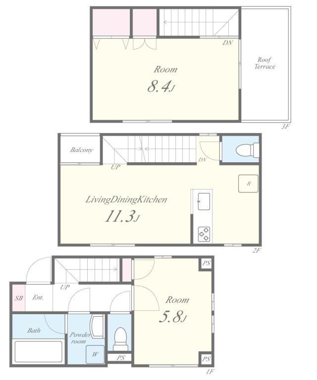 仮称)ミ・パティオA棟 間取り図