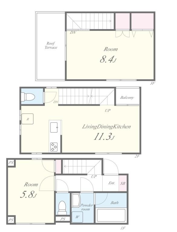 仮称)ミ・パティオA棟 間取り図
