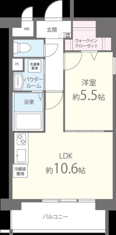 ヴィンテージ箱崎東 間取り図