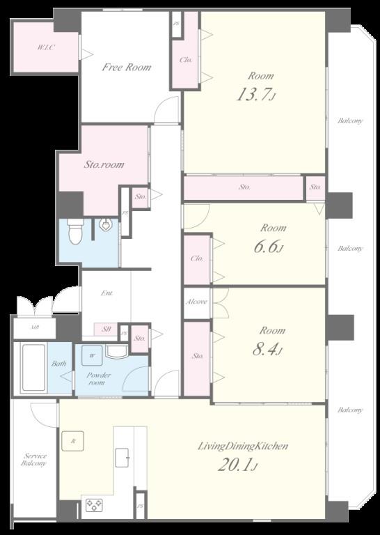 ソレアードコート 間取り図