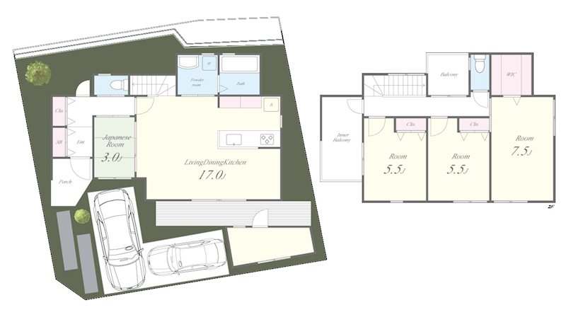 日下町１丁目戸建 間取り図