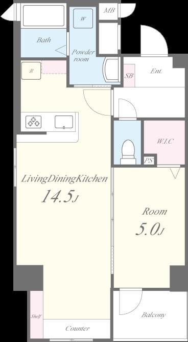 ル パルテール大濠 間取り図