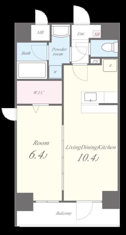 エクセルシア天神橋 303号室 間取り