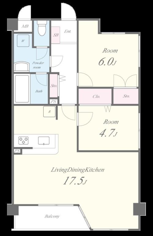 Bonne ChanceⅡ(ボンヌシャンスツー) 間取り図
