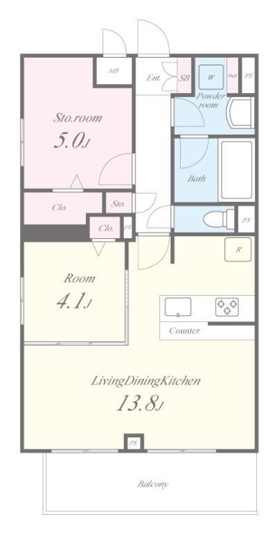 LAMINA 304号室 間取り