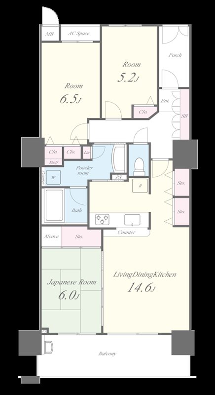 タワーズランド北野田フロントタワー 間取り図