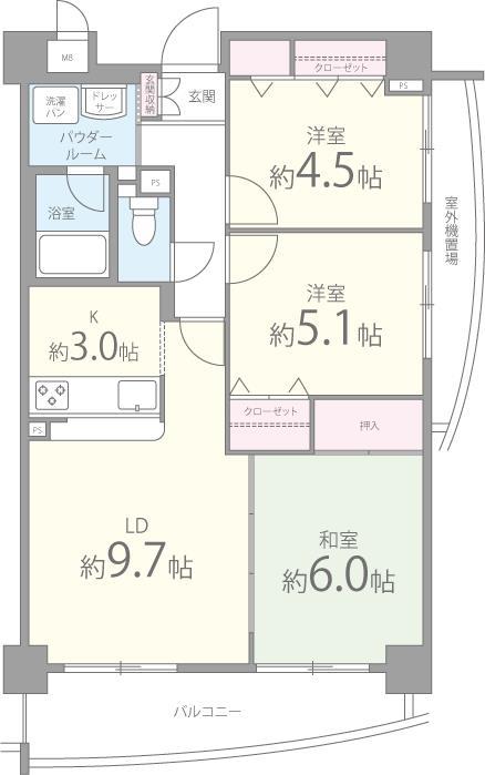 ルネ・グランシャリオ 間取り図