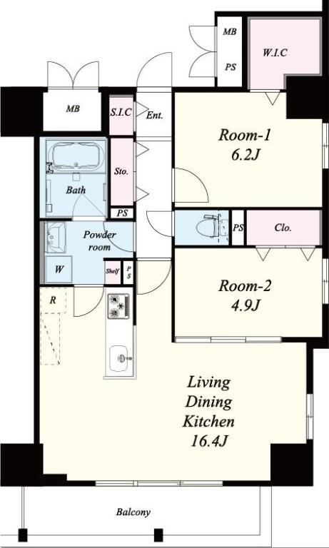 フレール江坂レジデンシャル 間取り図