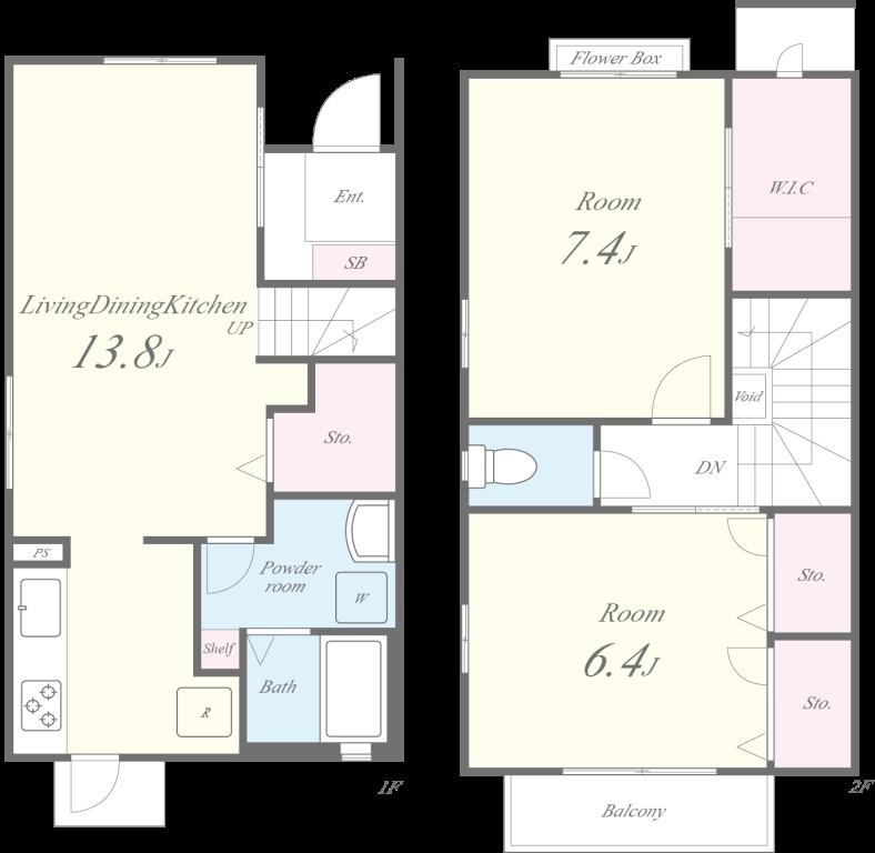 プラティーク本町 103号室 間取り