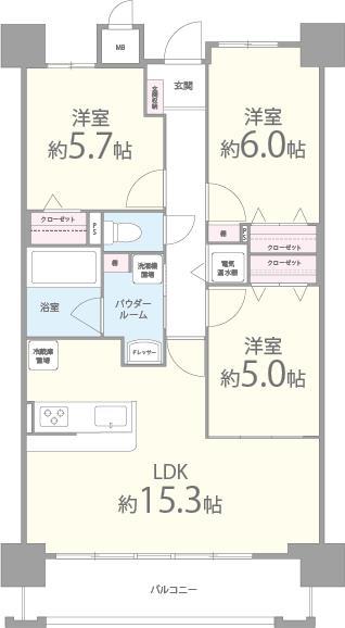 アヴァンセ姫路 805号室 間取り